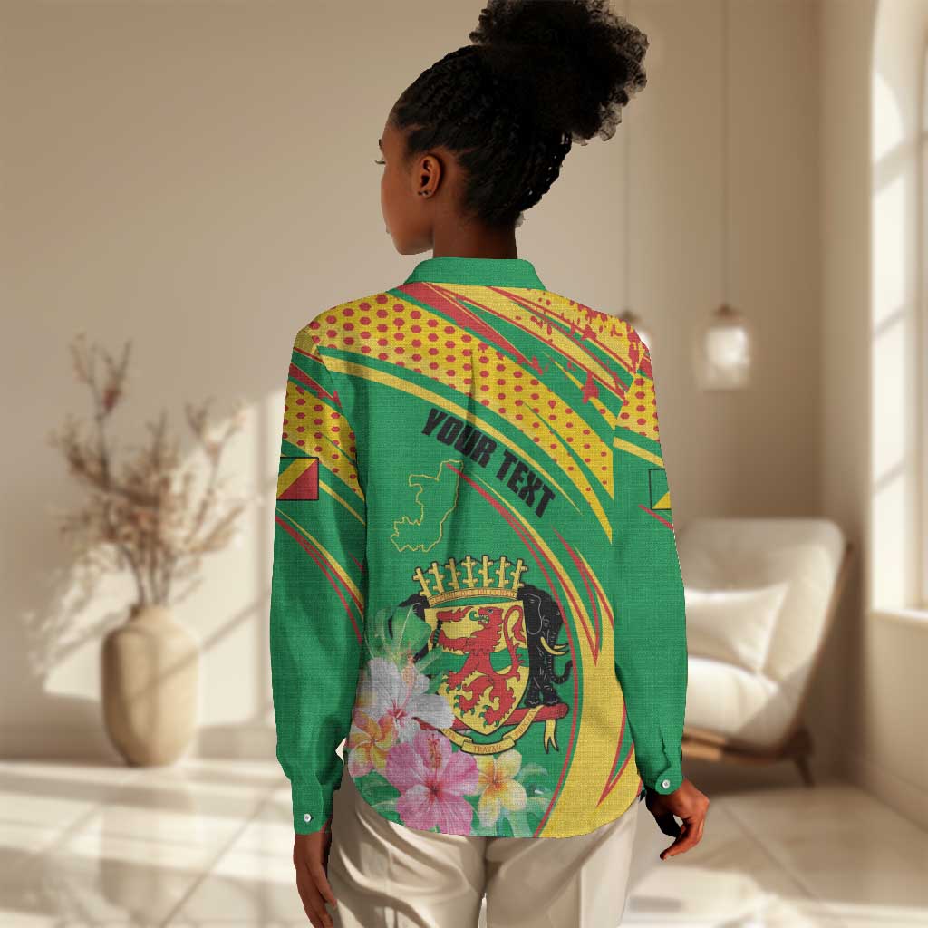 Personalized République du Congo Women Casual Shirt Happy Republic Day - Grunge Style - African Pride