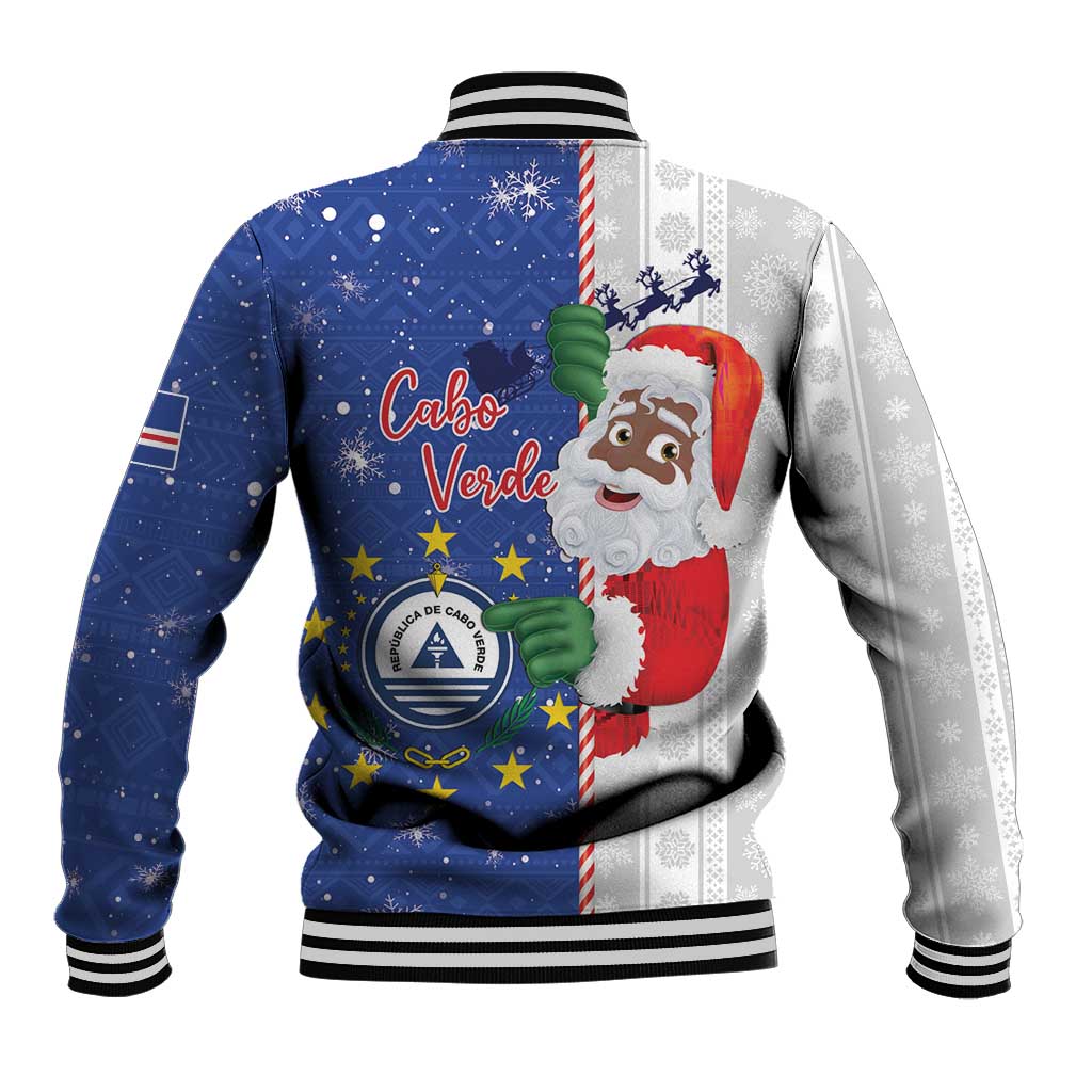 Afro Christmas in Cape Verde Baseball Jacket Black Santa Felix Natal - African Pride