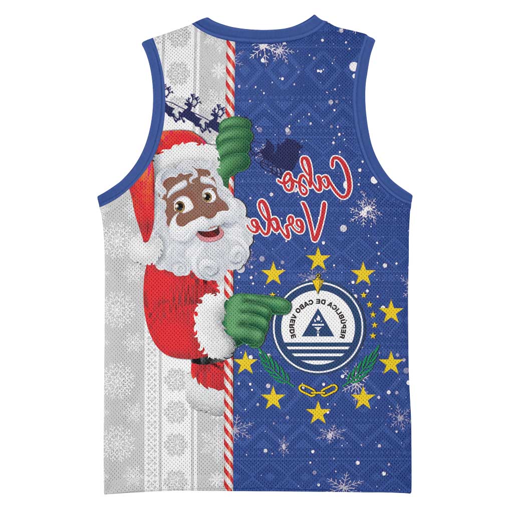 Afro Christmas in Cape Verde Basketball Jersey Black Santa Felix Natal - African Pride