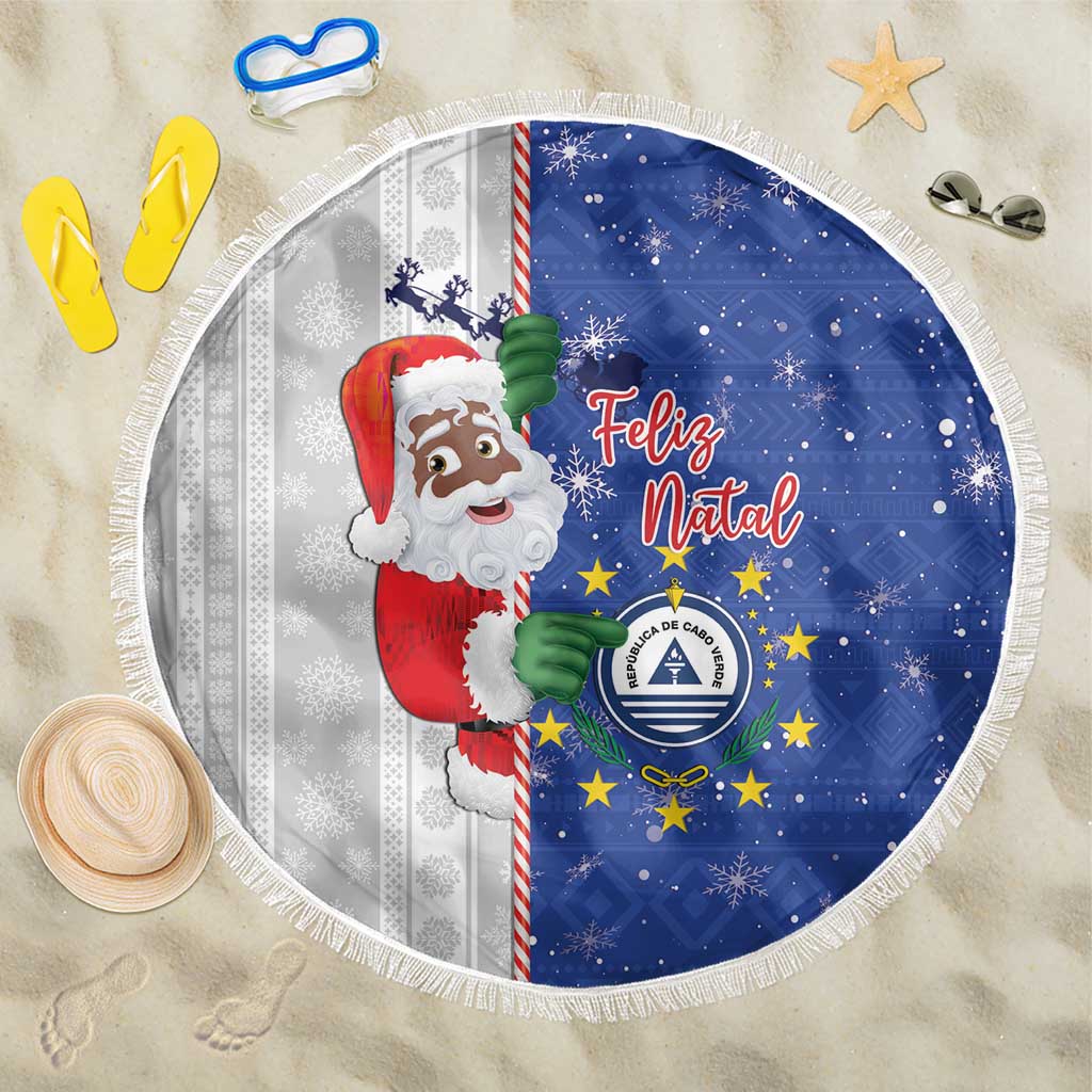 Afro Christmas in Cape Verde Beach Blanket Black Santa Felix Natal - African Pride
