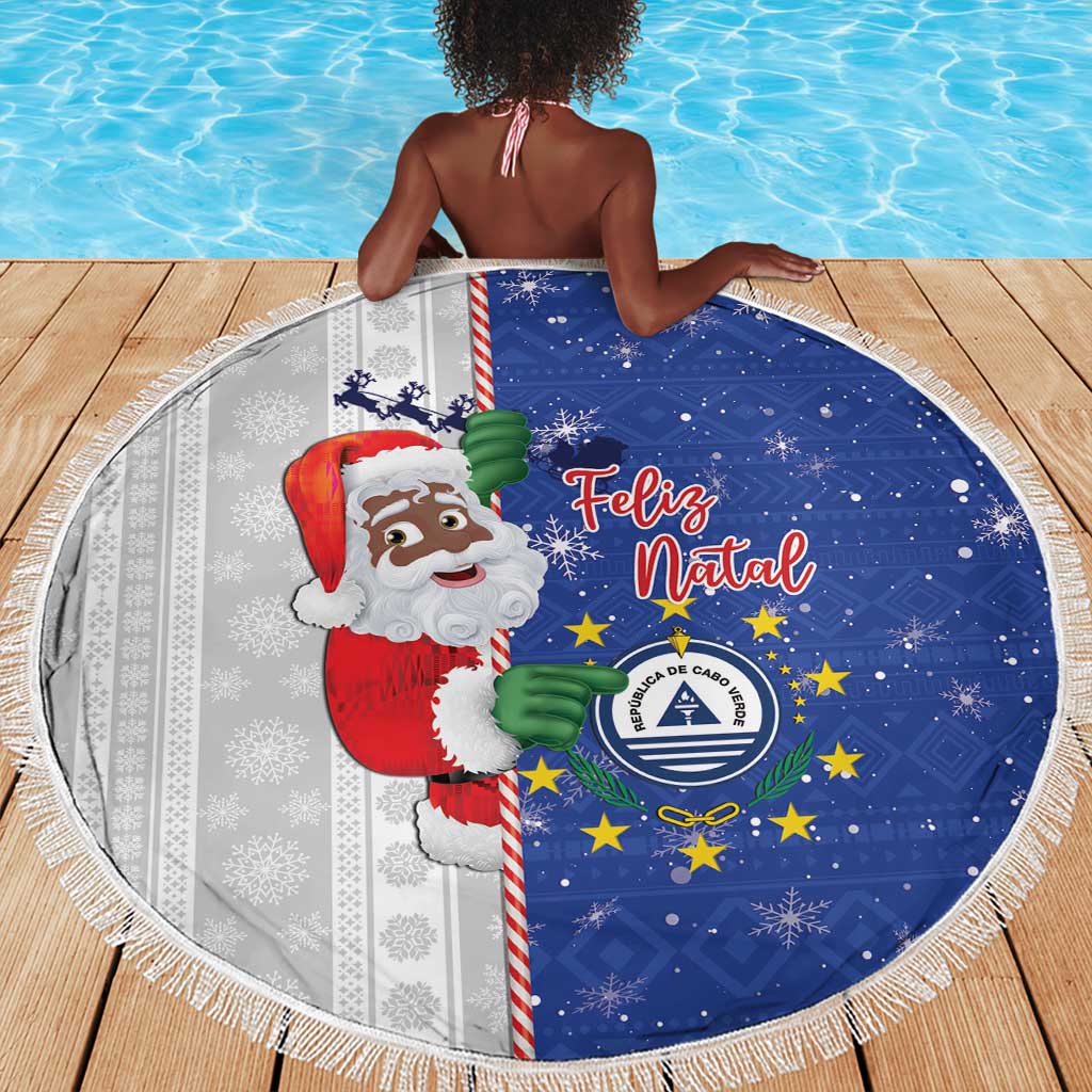 Afro Christmas in Cape Verde Beach Blanket Black Santa Felix Natal - African Pride