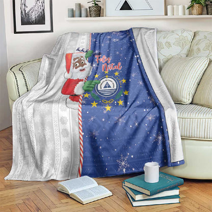 Afro Christmas in Cape Verde Blanket Black Santa Felix Natal - African Pride