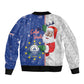 Afro Christmas in Cape Verde Bomber Jacket Black Santa Felix Natal - African Pride