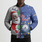 Cape Verde Christmas Bomber Puffer Jacket Black Santa Felix Natal