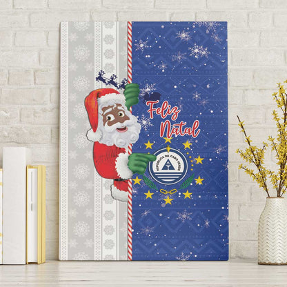 Afro Christmas in Cape Verde Canvas Wall Art Black Santa Felix Natal - African Pride