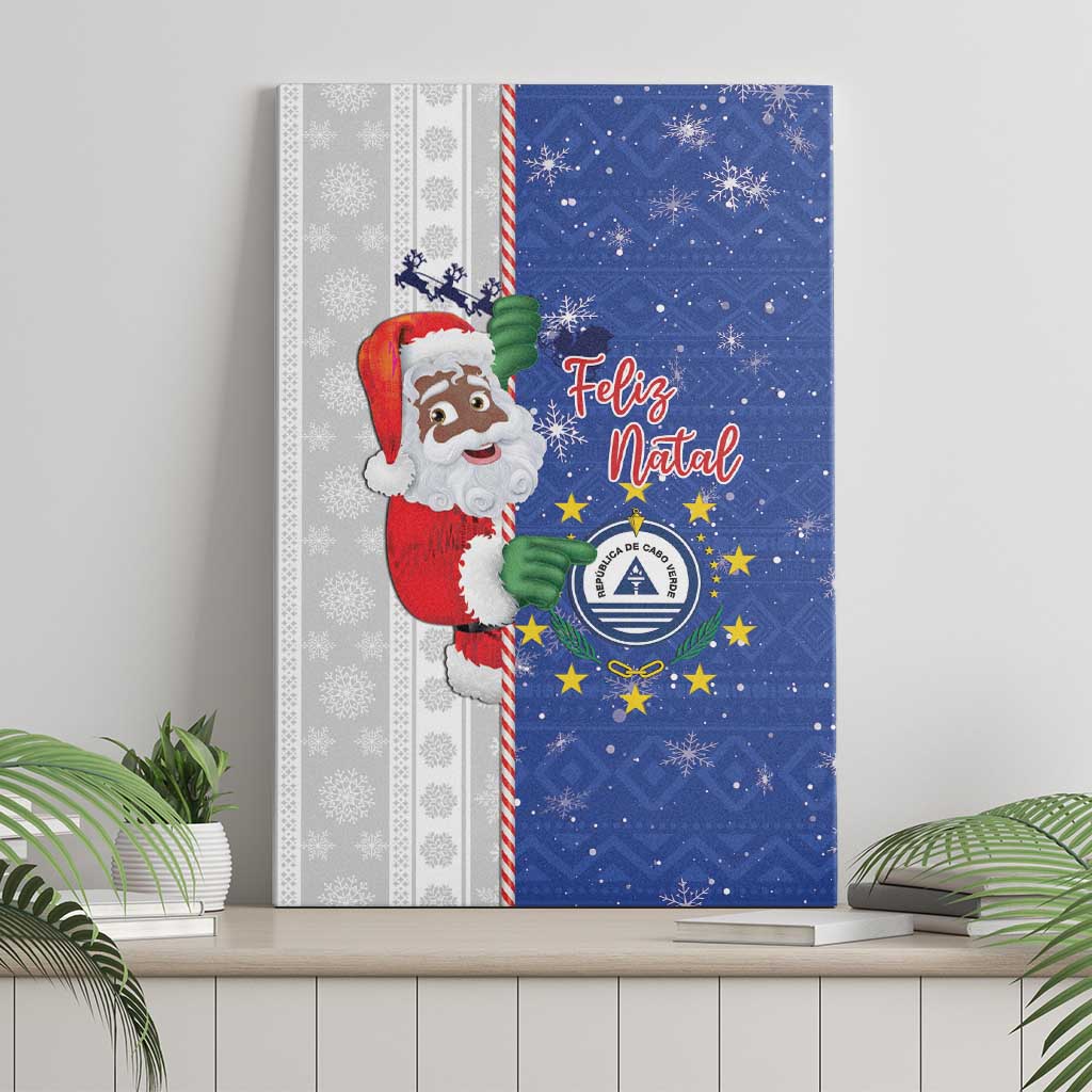 Afro Christmas in Cape Verde Canvas Wall Art Black Santa Felix Natal - African Pride