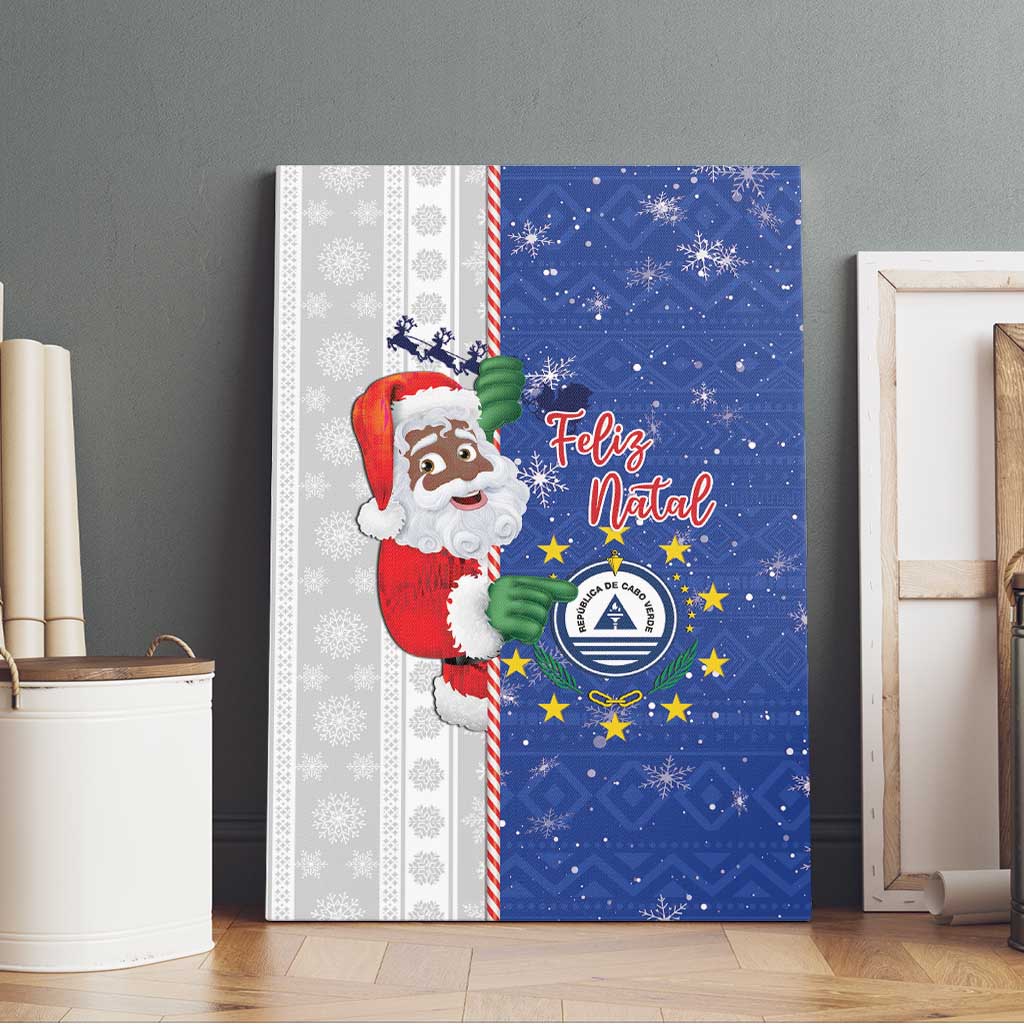 Afro Christmas in Cape Verde Canvas Wall Art Black Santa Felix Natal - African Pride