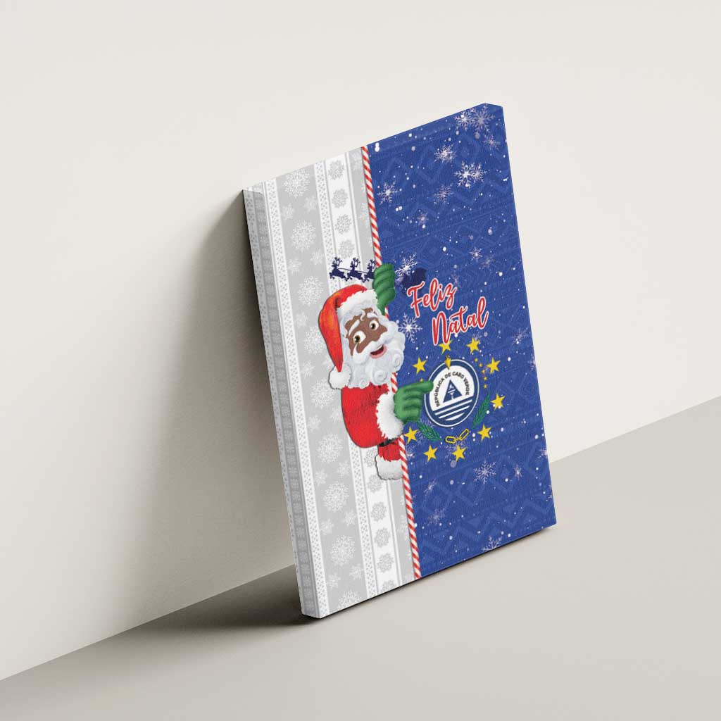 Afro Christmas in Cape Verde Canvas Wall Art Black Santa Felix Natal - African Pride