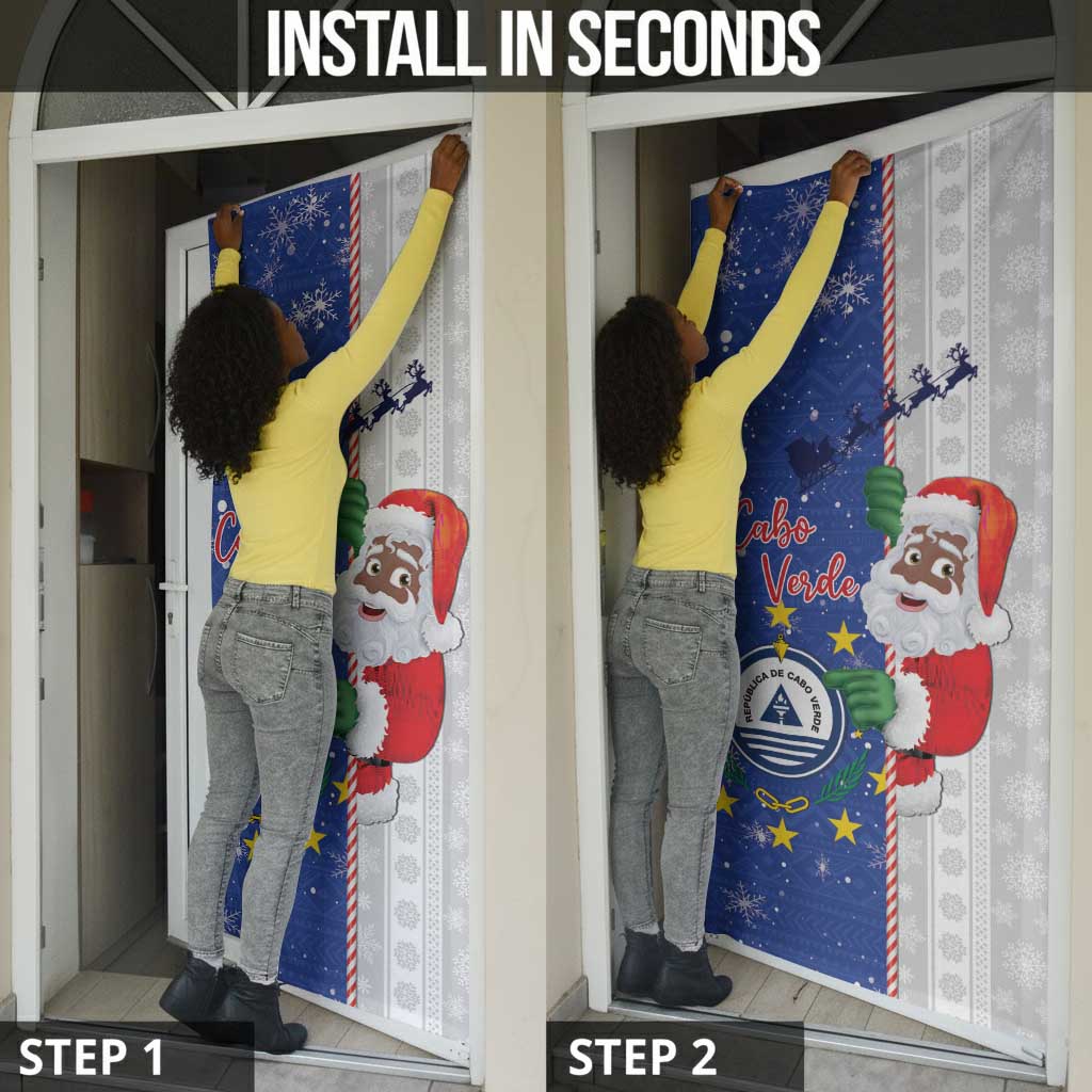 Cape Verde Christmas Door Cover Black Santa Felix Natal