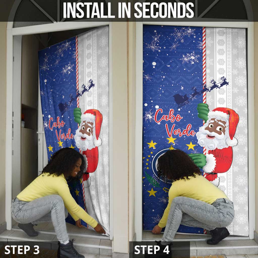 Cape Verde Christmas Door Cover Black Santa Felix Natal