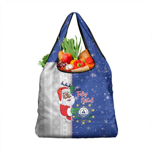 Afro Christmas in Cape Verde Grocery Bag Black Santa Felix Natal - African Pride