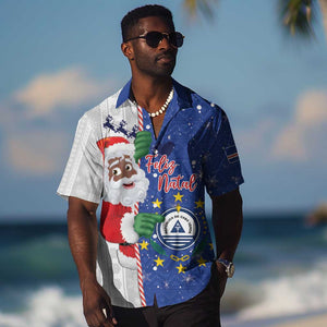 Afro Christmas in Cape Verde Hawaiian Shirt Black Santa Felix Natal - African Pride