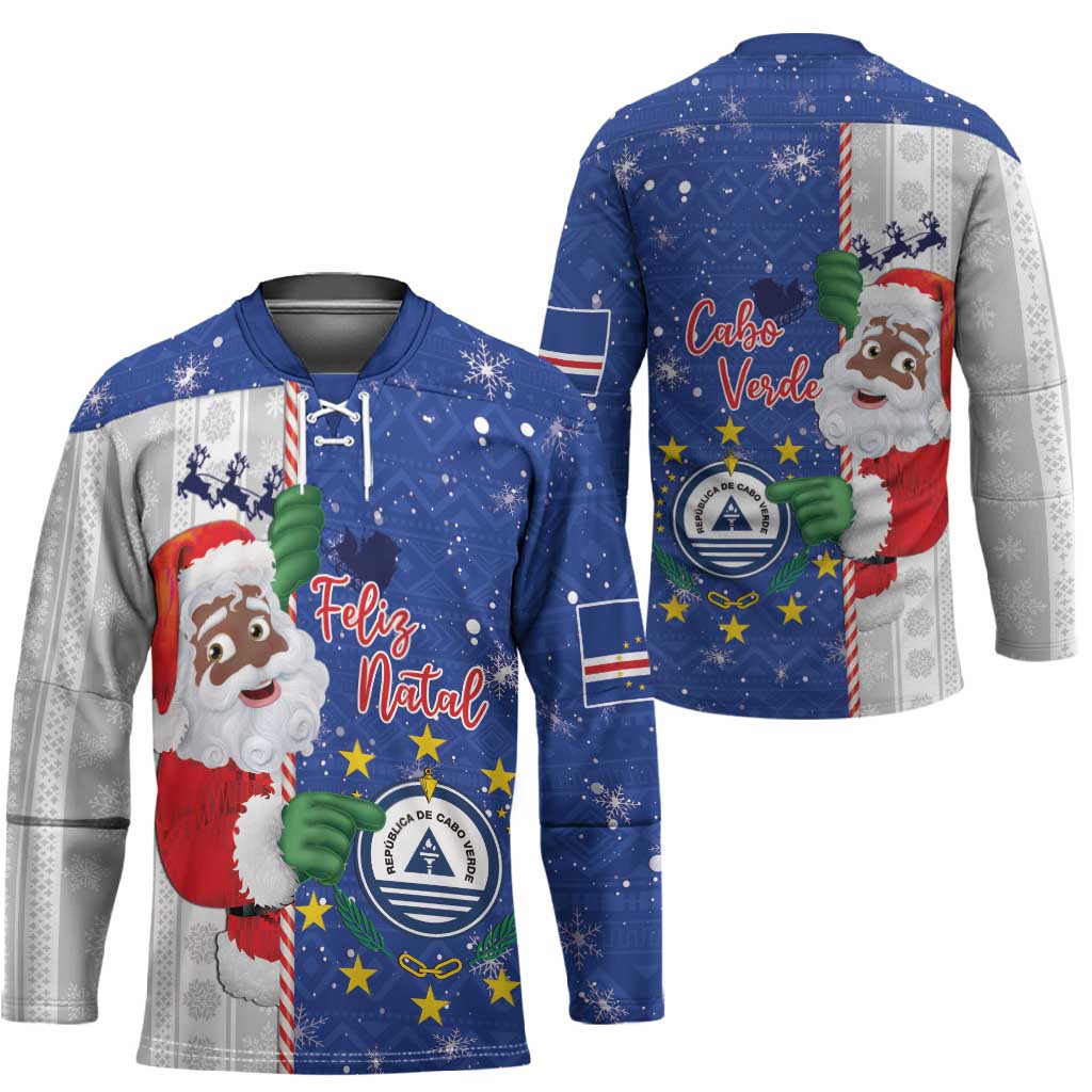 Cape Verde Christmas Hockey Jersey Black Santa Felix Natal