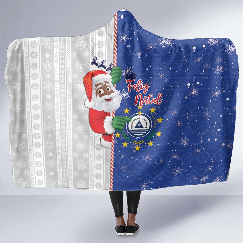 Afro Christmas in Cape Verde Hooded Blanket Black Santa Felix Natal - African Pride