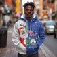 Afro Christmas in Cape Verde Hoodie Black Santa Felix Natal - African Pride