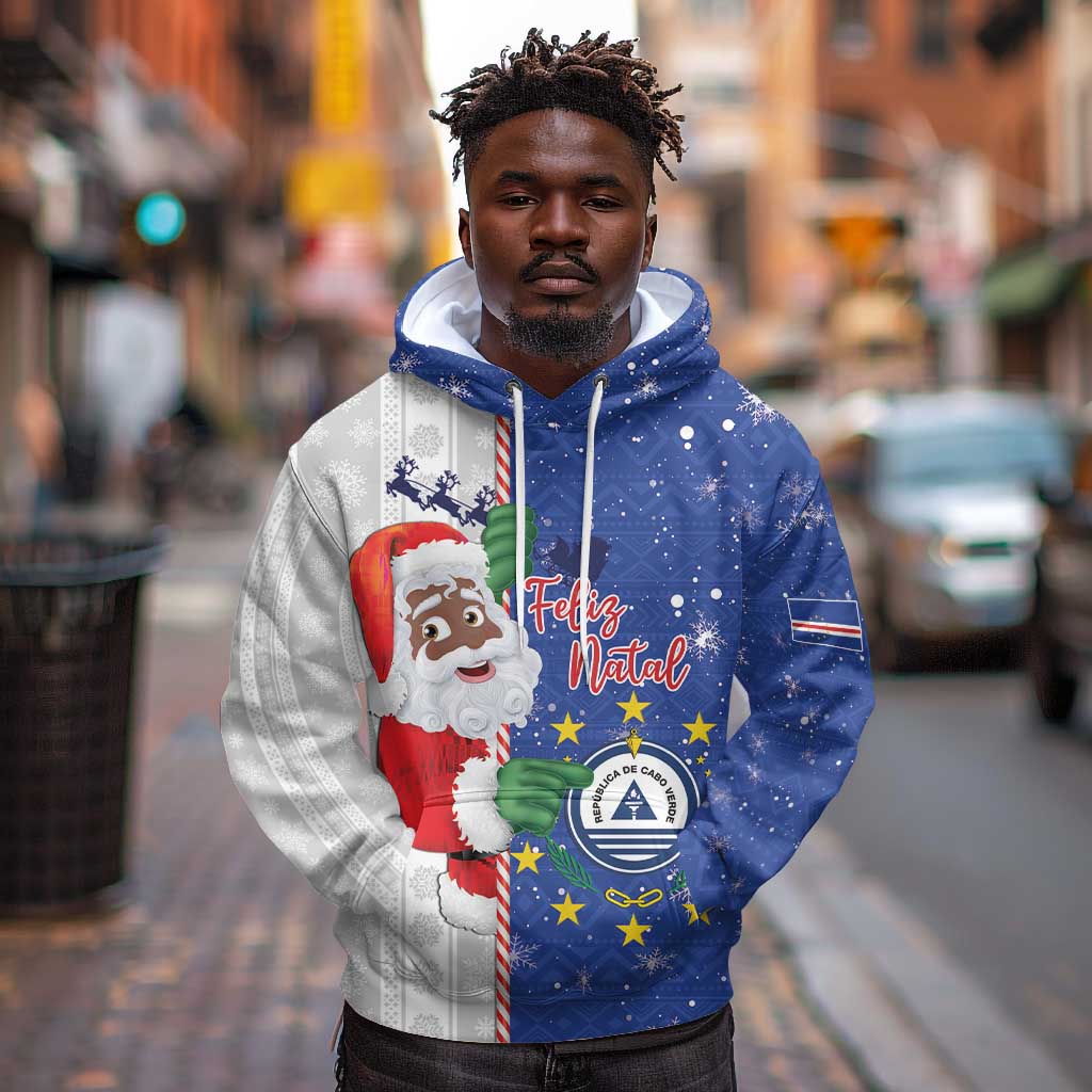 Afro Christmas in Cape Verde Hoodie Black Santa Felix Natal - African Pride
