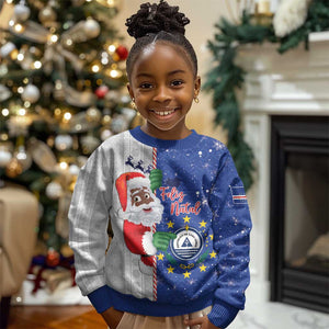 Afro Christmas in Cape Verde Kid Ugly Christmas Sweater Black Santa Felix Natal - African Pride