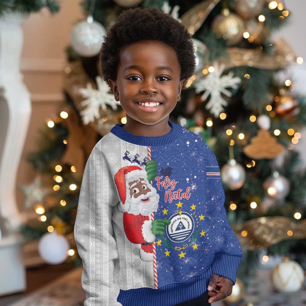 Afro Christmas in Cape Verde Kid Ugly Christmas Sweater Black Santa Felix Natal - African Pride