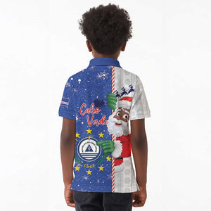 Afro Christmas in Cape Verde Kid Polo Shirt Black Santa Felix Natal - African Pride