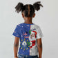 Afro Christmas in Cape Verde Kid T shirt Black Santa Felix Natal - African Pride