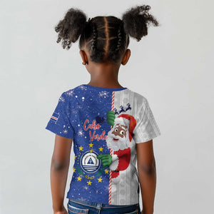Afro Christmas in Cape Verde Kid T shirt Black Santa Felix Natal - African Pride