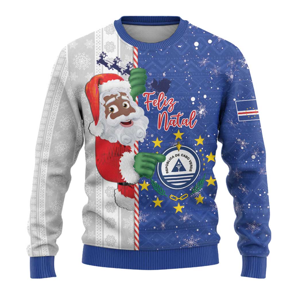 Afro Christmas in Cape Verde Ugly Christmas Sweater Black Santa Felix Natal - African Pride