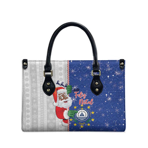 Cape Verde Christmas Leather Bag Black Santa Felix Natal