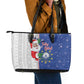 Afro Christmas in Cape Verde Leather Tote Bag Black Santa Felix Natal - African Pride