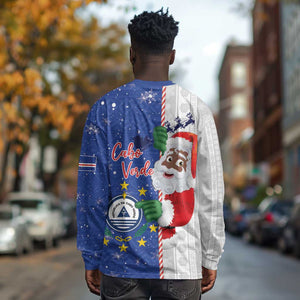 Afro Christmas in Cape Verde Long Sleeve Shirt Black Santa Felix Natal - African Pride
