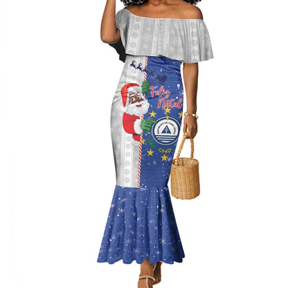 Afro Christmas in Cape Verde Mermaid Dress Black Santa Felix Natal - African Pride