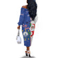 Afro Christmas in Cape Verde Off The Shoulder Long Sleeve Dress Black Santa Felix Natal - African Pride