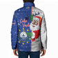 Cape Verde Christmas Padded Jacket Black Santa Felix Natal