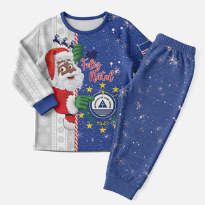 Afro Christmas in Cape Verde Christmas Pajama Set Black Santa Felix Natal - African Pride