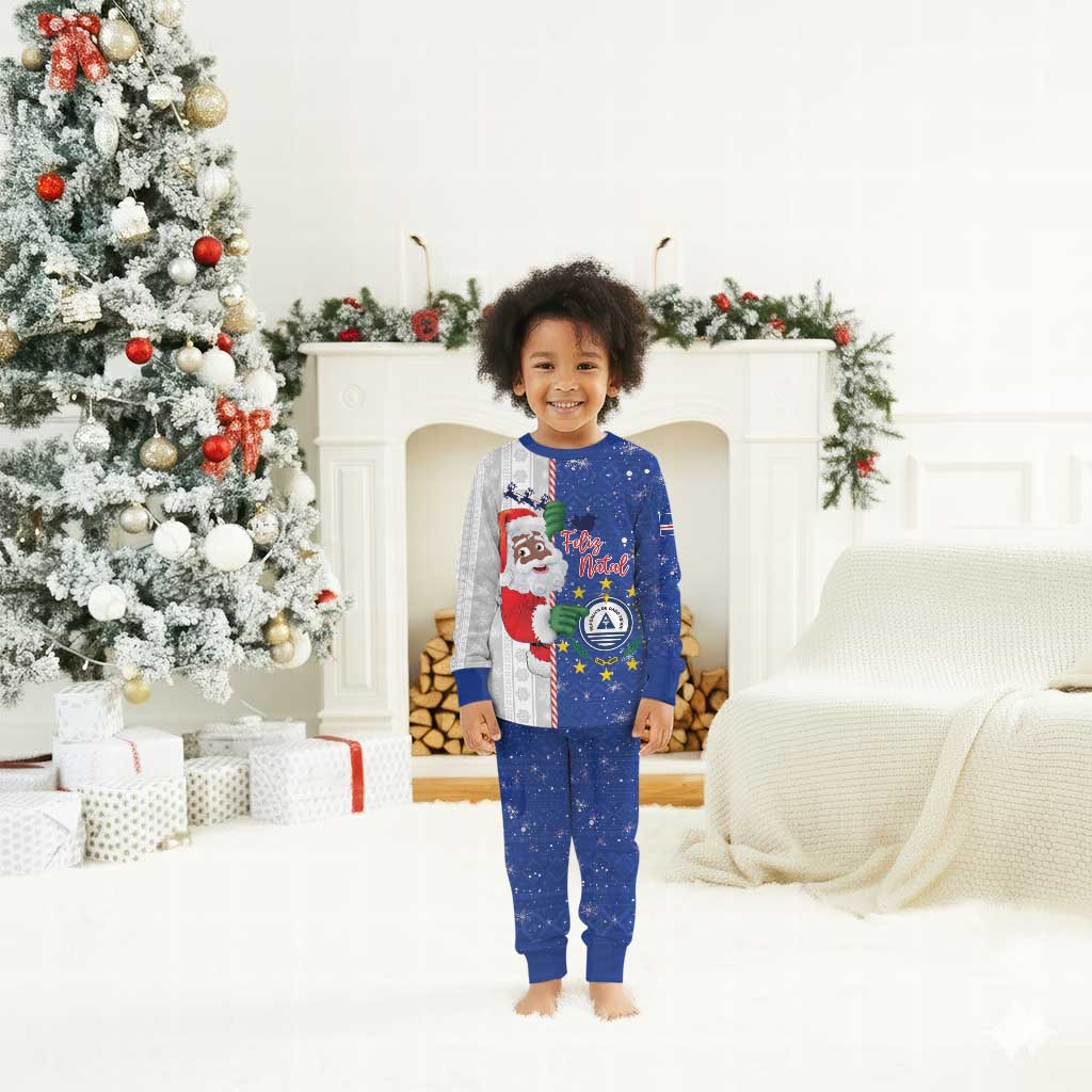 Afro Christmas in Cape Verde Christmas Pajama Set Black Santa Felix Natal - African Pride