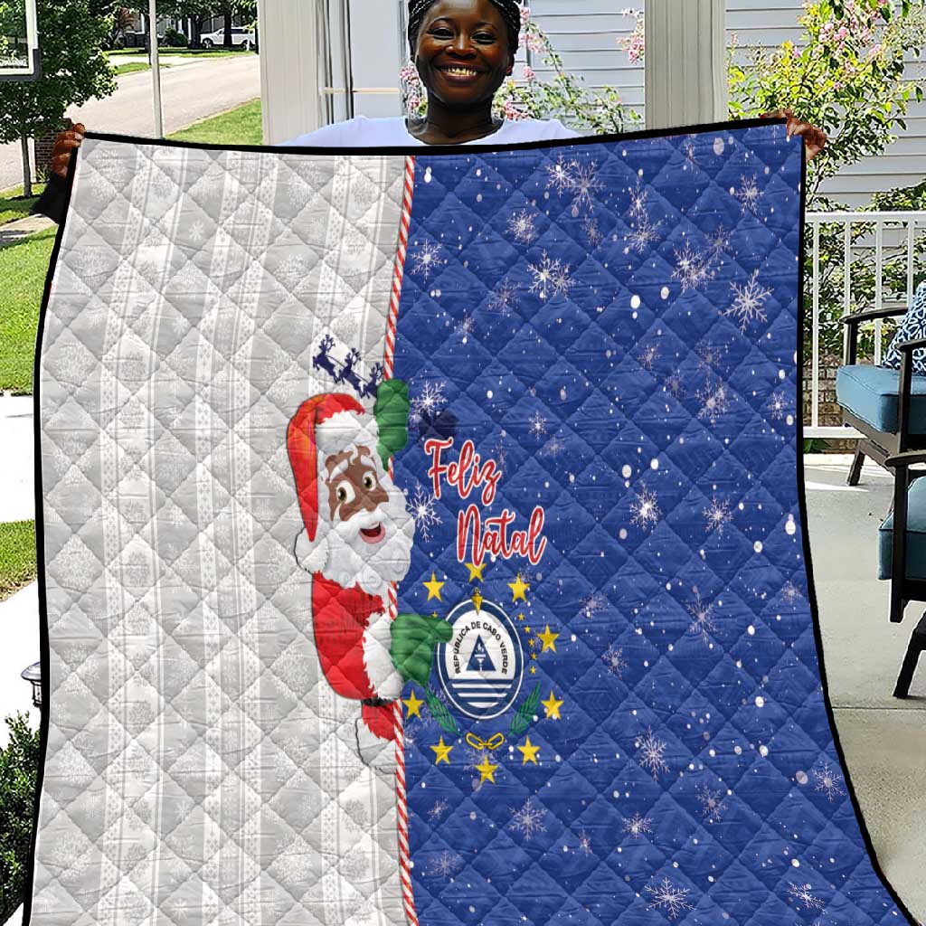 Afro Christmas in Cape Verde Quilt Black Santa Felix Natal - African Pride