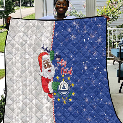 Afro Christmas in Cape Verde Quilt Black Santa Felix Natal - African Pride