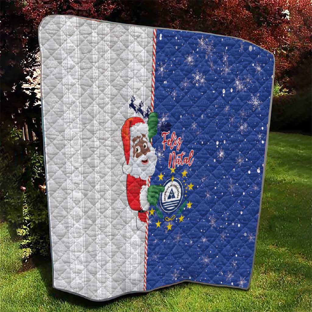Afro Christmas in Cape Verde Quilt Black Santa Felix Natal - African Pride
