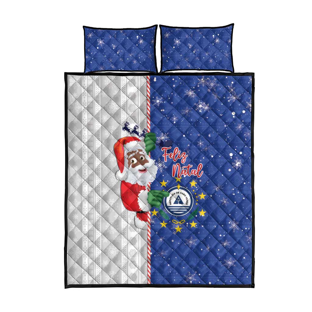 Afro Christmas in Cape Verde Quilt Bed Set Black Santa Felix Natal - African Pride