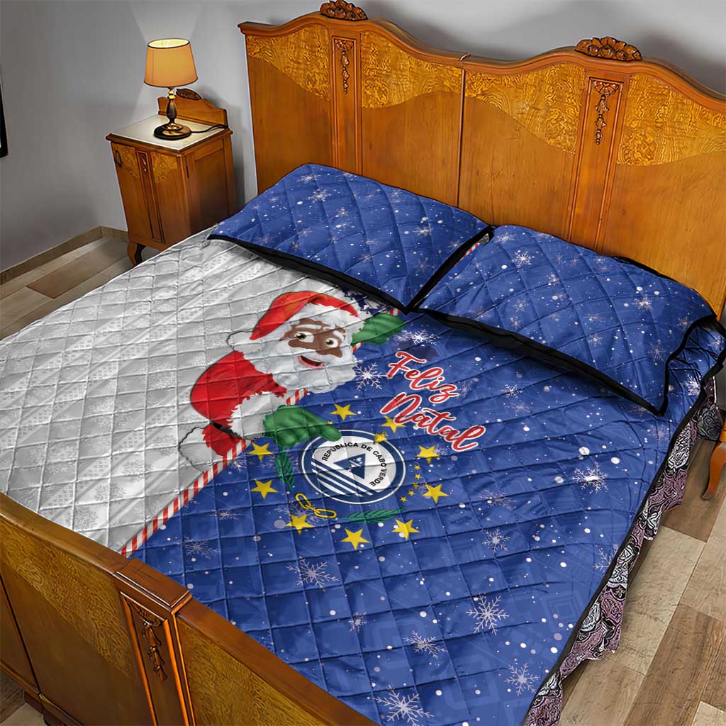 Afro Christmas in Cape Verde Quilt Bed Set Black Santa Felix Natal - African Pride