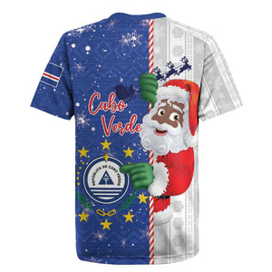 Afro Christmas in Cape Verde Rugby Jersey Black Santa Felix Natal - African Pride