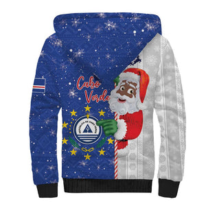 Afro Christmas in Cape Verde Sherpa Hoodie Black Santa Felix Natal - African Pride