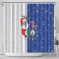 Afro Christmas in Cape Verde Shower Curtain Black Santa Felix Natal - African Pride