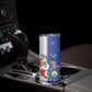 Afro Christmas in Cape Verde Skinny Tumbler Black Santa Felix Natal - African Pride