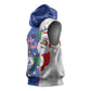 Afro Christmas in Cape Verde Sleeveless Hoodie Black Santa Felix Natal - African Pride
