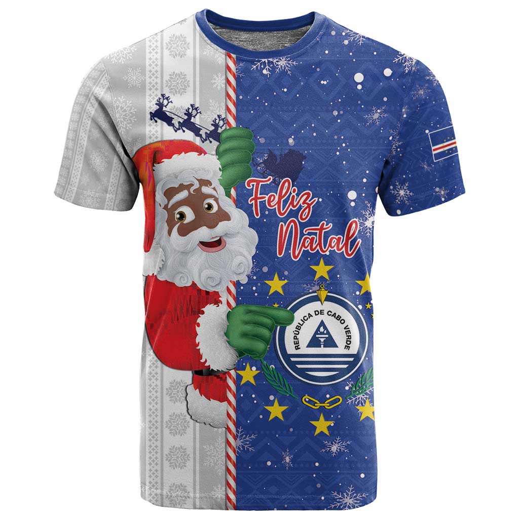 Afro Christmas in Cape Verde T shirt Black Santa Felix Natal - African Pride