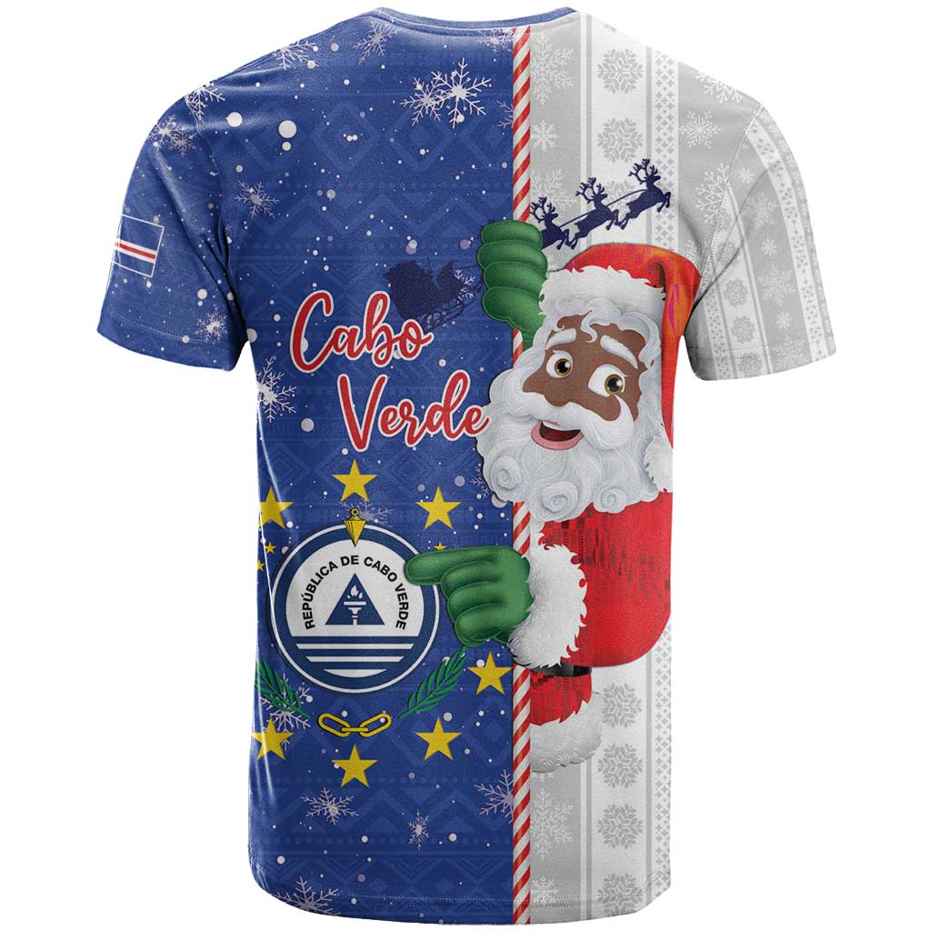 Afro Christmas in Cape Verde T shirt Black Santa Felix Natal - African Pride
