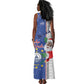 Afro Christmas in Cape Verde Tank Maxi Dress Black Santa Felix Natal - African Pride