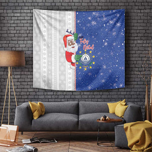 Afro Christmas in Cape Verde Tapestry Black Santa Felix Natal - African Pride