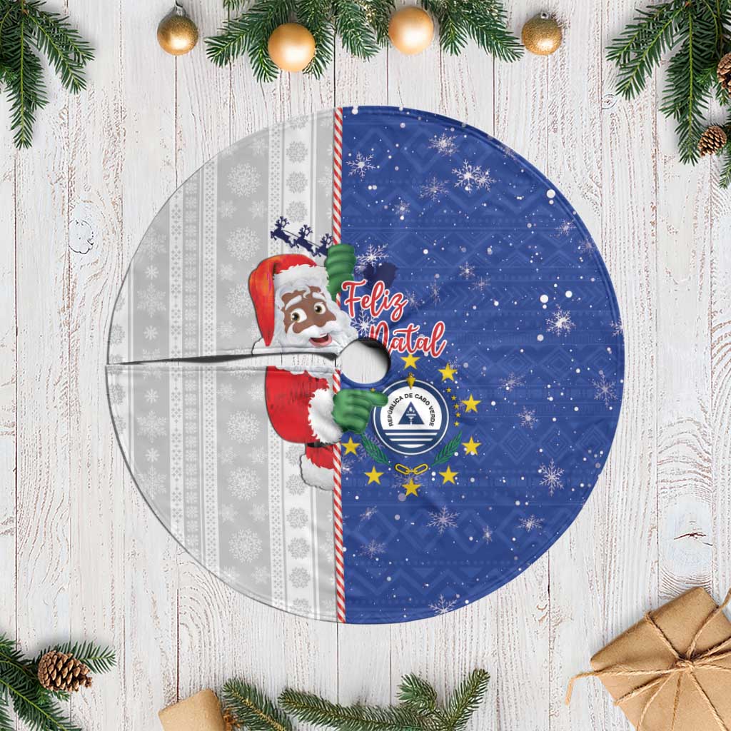 Afro Christmas in Cape Verde Tree Skirt Black Santa Felix Natal - African Pride