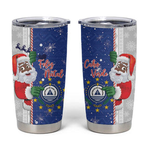 Afro Christmas in Cape Verde Tumbler Cup Black Santa Felix Natal - African Pride